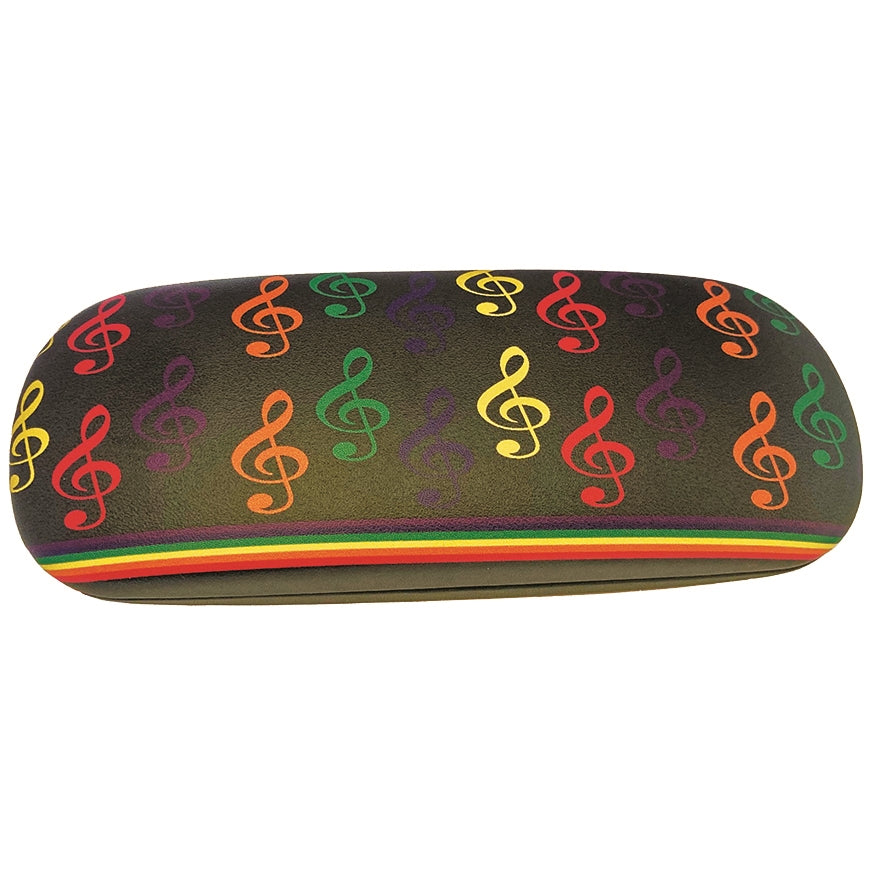 Rainbow Treble Clef Glasses Case