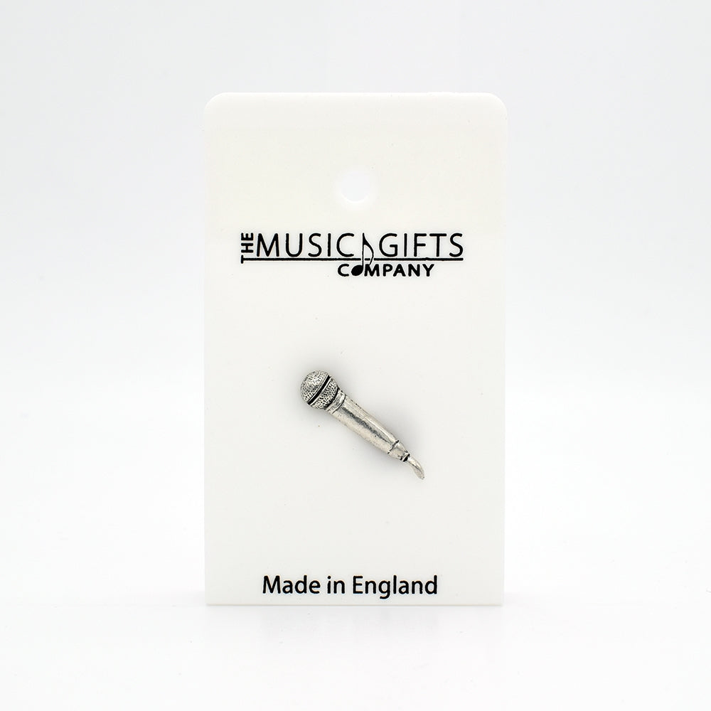Microphone Pewter Pin