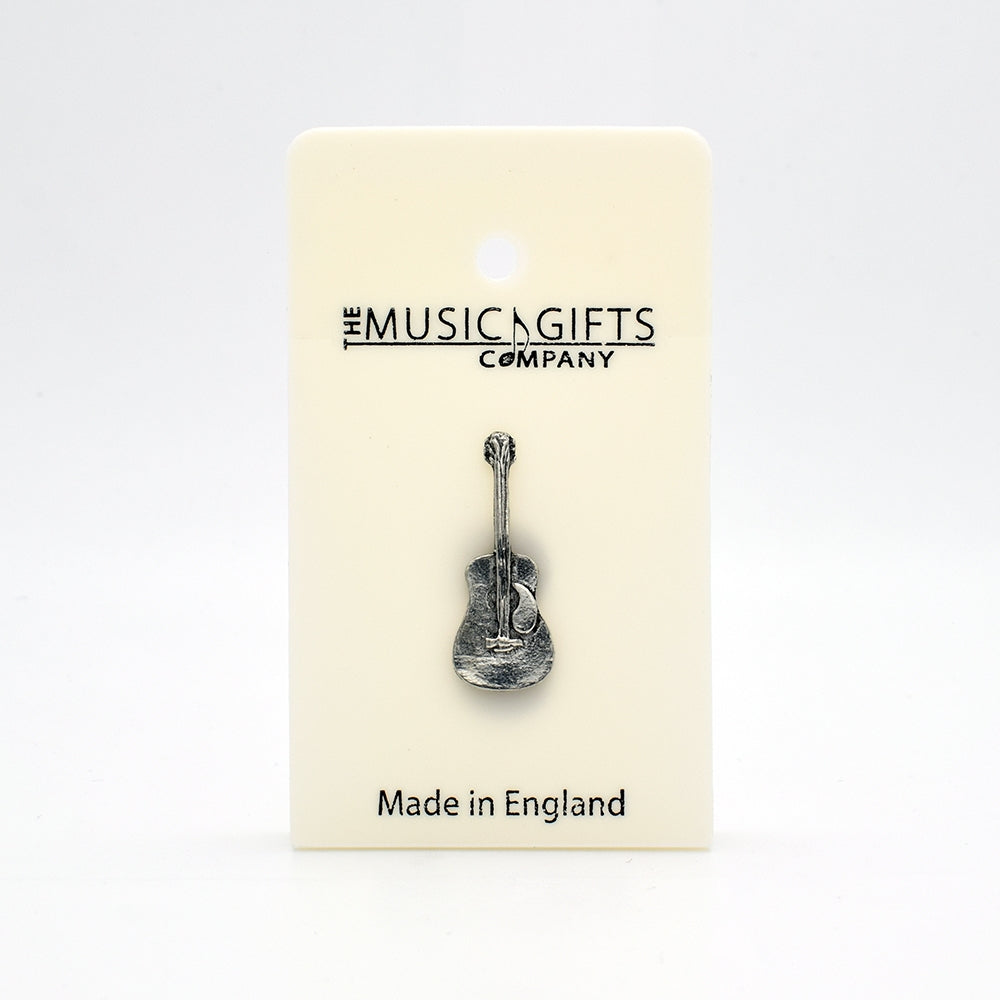 Acoustic Guitar Pewter Pin