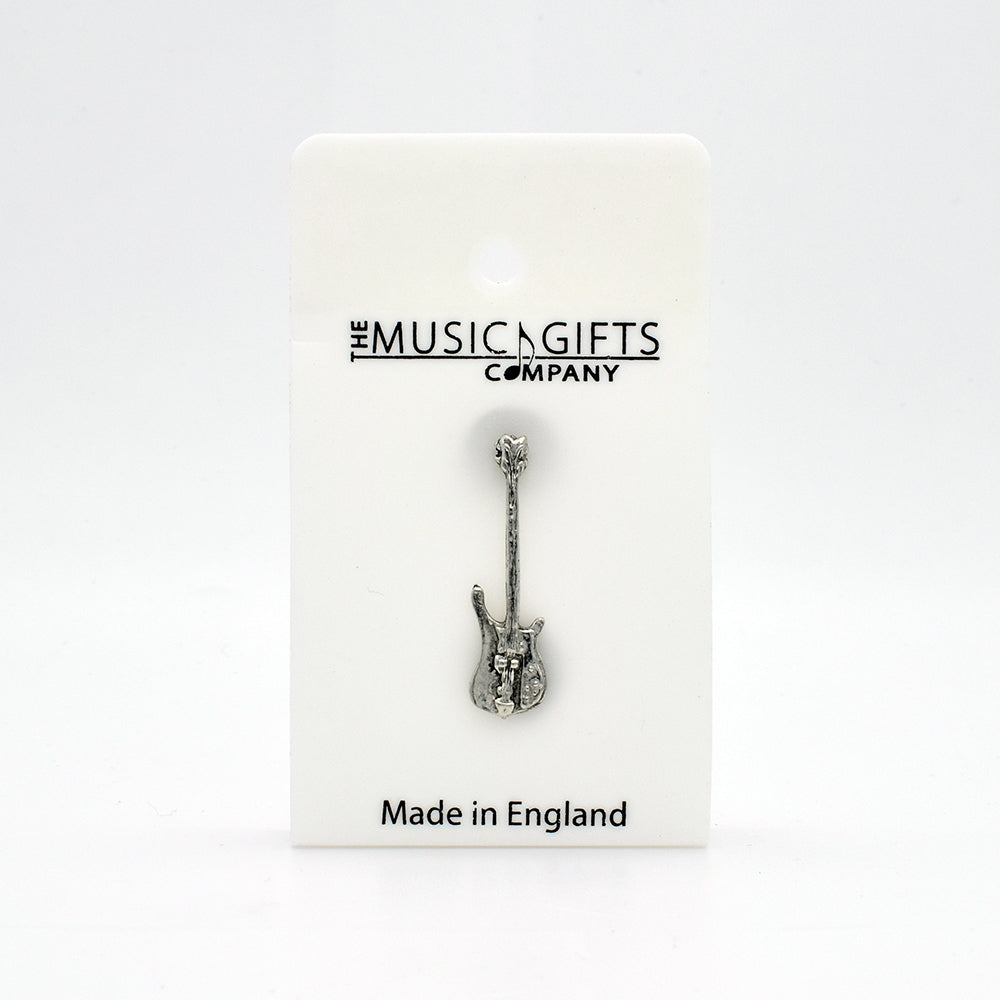 Bass Guitar Pewter Pin