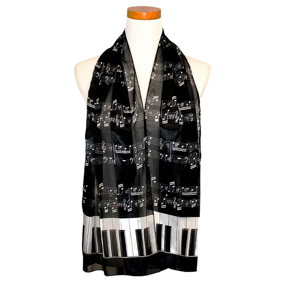 Elegant Nights with Piano Satin Scarf
