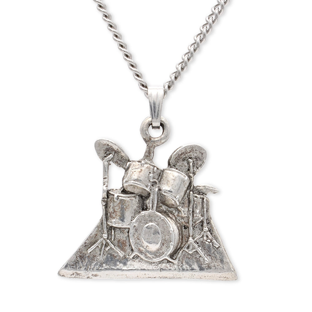 Drum Pewter Necklace