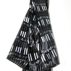 Fashion Scarf - Black Keyboard