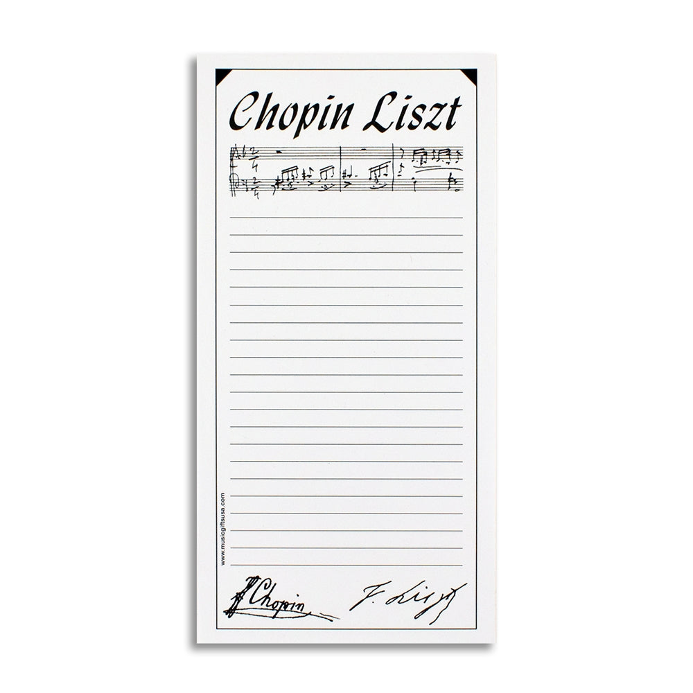 Chopin Liszt Note Pad - Black & White (Individual)