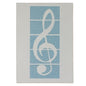 Greeting Card- Treble Clef on Blue Bkgrd