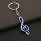 Rainbow Treble Clef Keychain