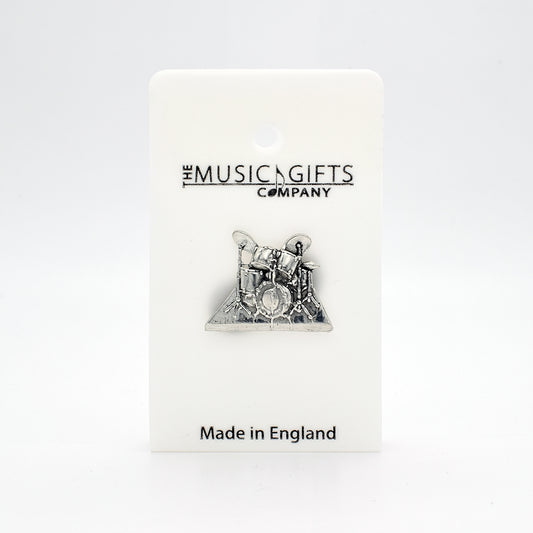 Drum Set Pewter Pin