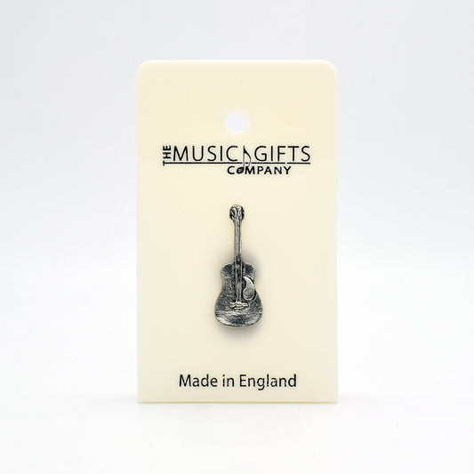 Acoustic Guitar Pewter Pin