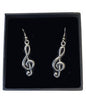Treble Clef Pewter Earrings