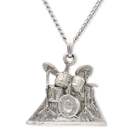 Drum Pewter Necklace