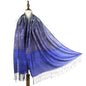 New Indigo Pashmina Scarf with Treble Clefs