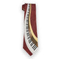 Winding Keyboard on Red Handmade Tie
