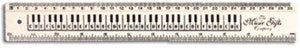 White Keyboard Ruler