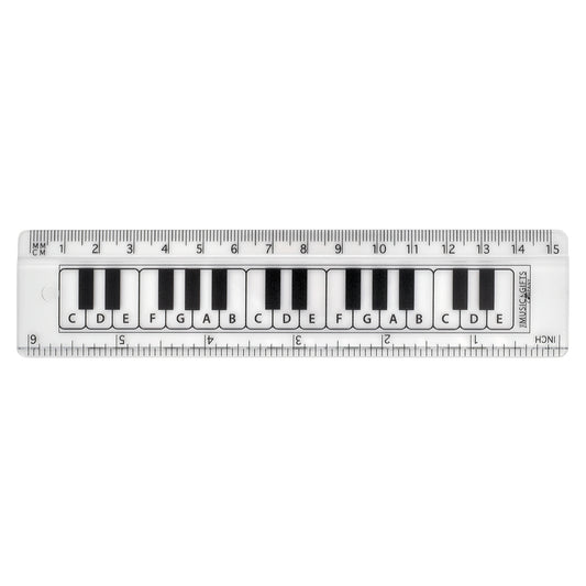 Clear and Black Keyboard 6in Ruler