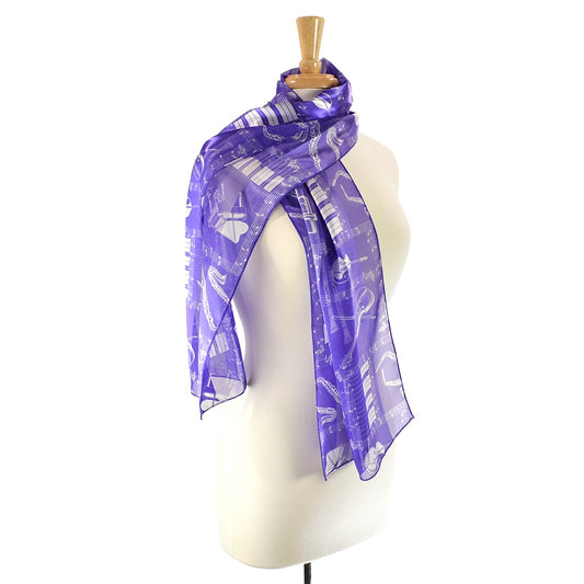 Fashion Scarf - Silky Sound Purple