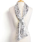 Melodious Black and White Satin Scarf