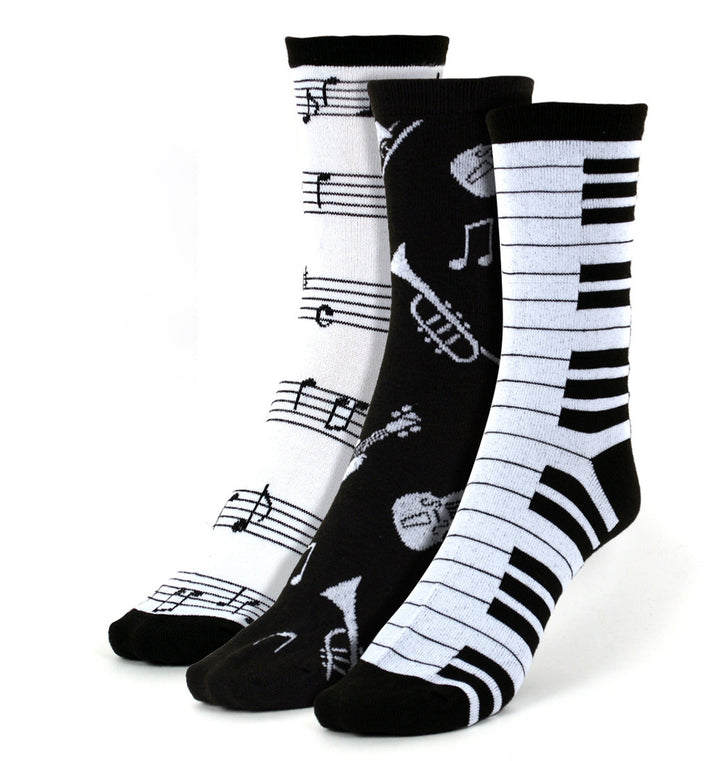 Musical Sock Trio, Set of 3 @ MusicGiftsUSA.com – Music Gifts USA